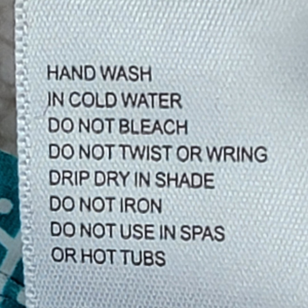 Beach House Women's 12 Teal White Print Emma Secure Pocket Swim Skirt Skort - Picture 9 of 9